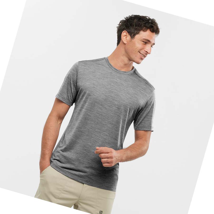 Camiseta Salomon OUTLIFE MERINO BLEND Hombre Grises | MX 3222VRW